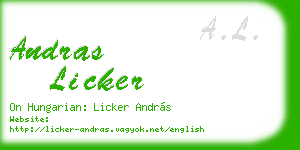 andras licker business card